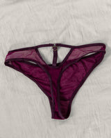 Hearts of Venus Keyhole Thong in Plum - Uye Surana