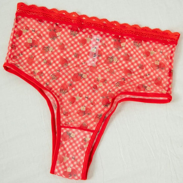 Strawberry Jam Printed High Waist Undies - Uye Surana