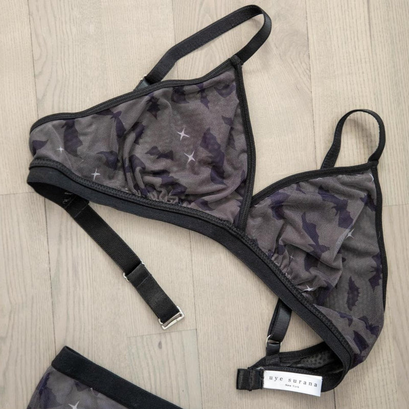 Bats in the Belfry Printed Bralette ✩𝐿𝒾𝓂𝒾𝓉𝑒𝒹✩ - Uye Surana