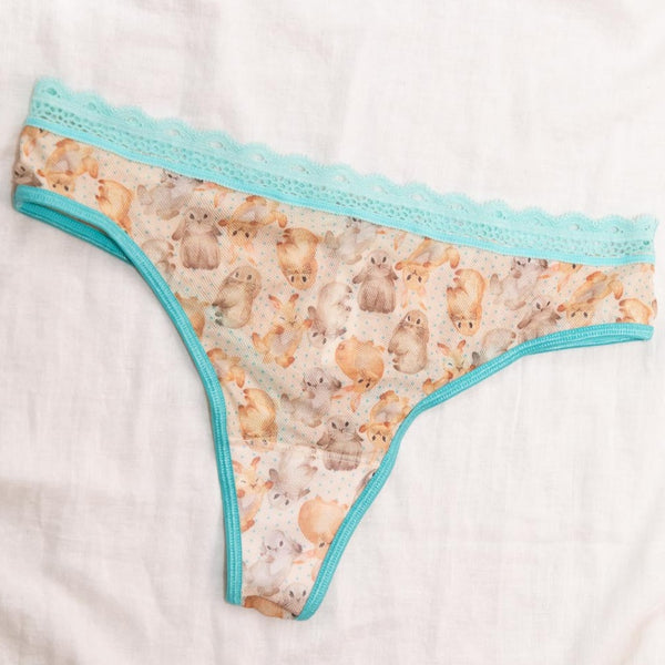 Hunny Bunny Printed Thong - Uye Surana