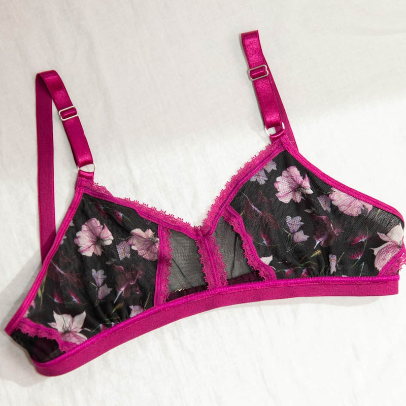 Hearts Of Venus Plum Strappy Bralette By Uye Surana - L/XL