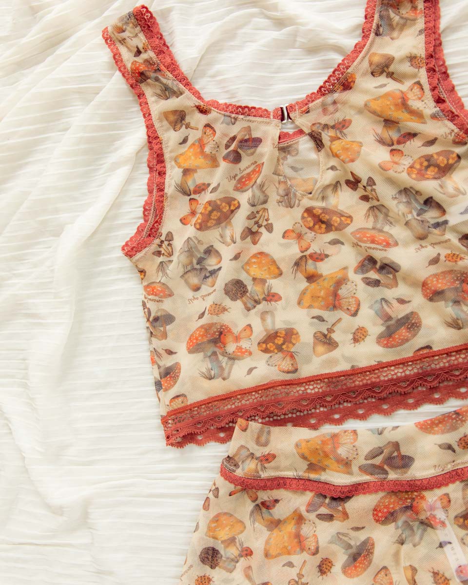 Magical Mushrooms Cami & Skirt Set - Uye Surana
