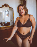 Sheerly Mesh Bralette in Black - Uye Surana