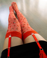 Strawberry Jam Printed Stay Up Stockings - Uye Surana