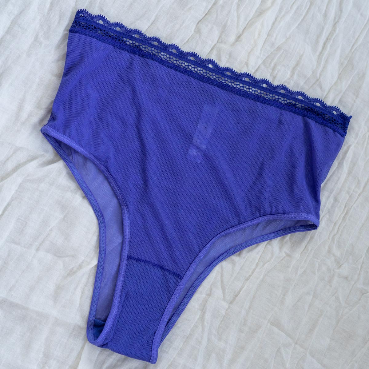 Sheerly Mesh High Waist Undies in Ultramarine - Uye Surana