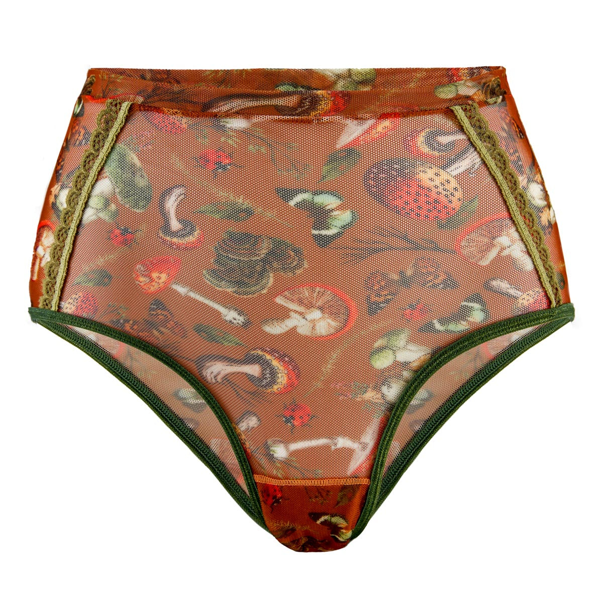 Mushroom Fairy Printed High Waist Undies - Uye Surana