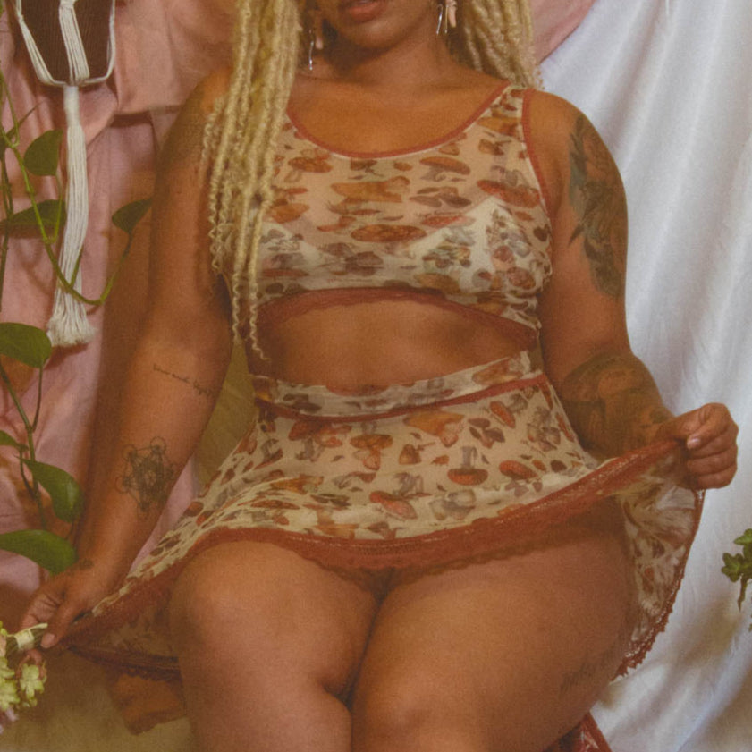 Magical Mushrooms Cami & Skirt Set - Uye Surana